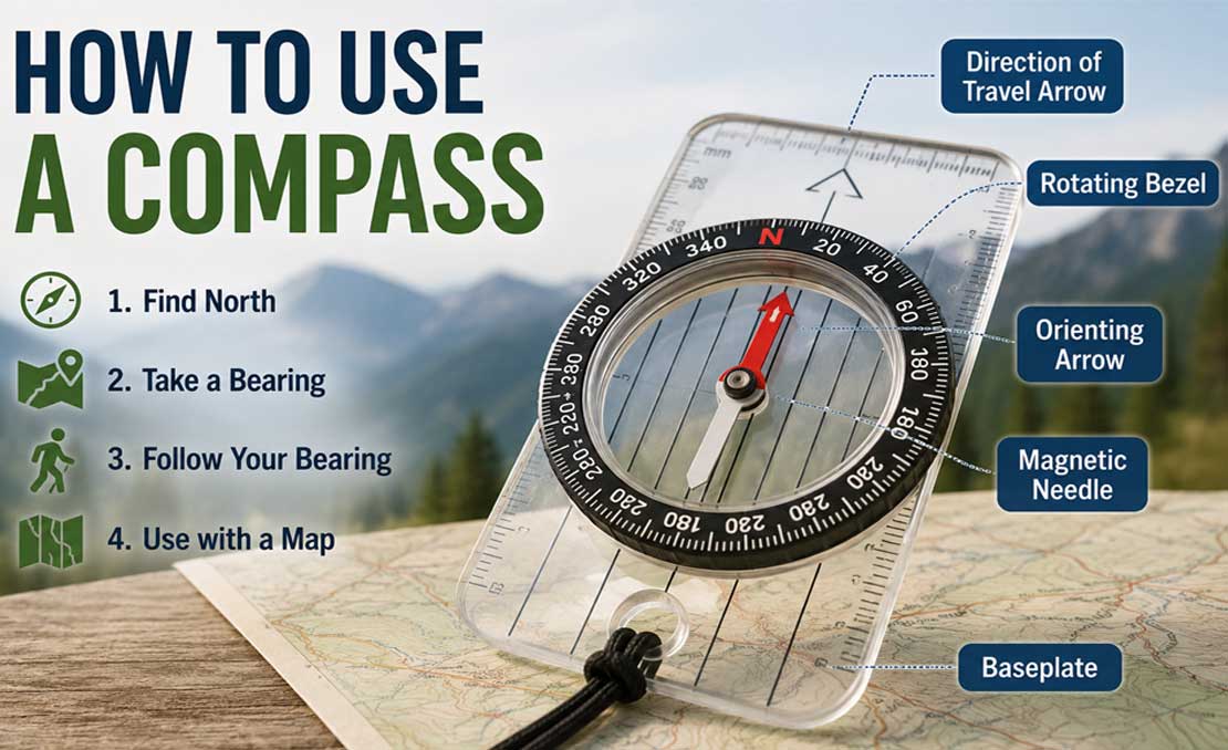 how to use a compass